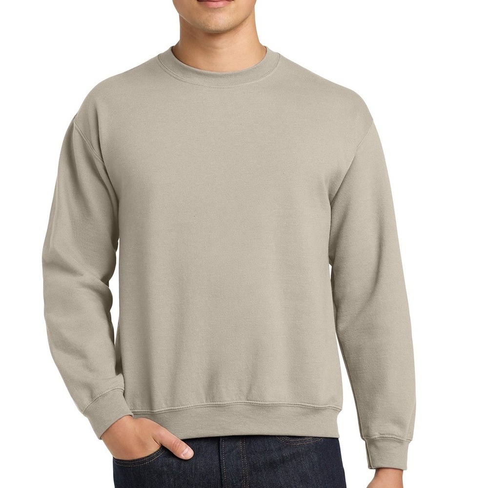 Gildan New LARGE 18000 Crewneck Sweatshirt Unisex 50/50 Sand Minimalist